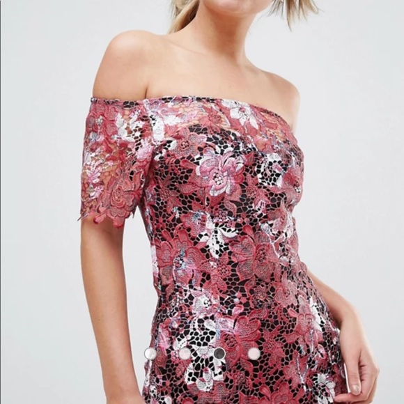 *SOLD* Paper Dolls Bardot Floral Midi Dress - Picture 3 of 7